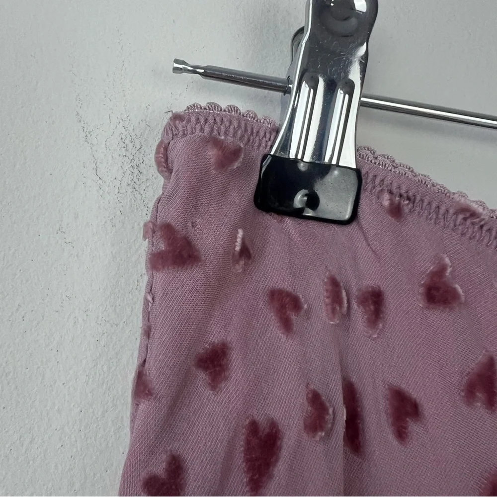 Per Una Silk Pink Swiss Dot Heart Maxi Skirt